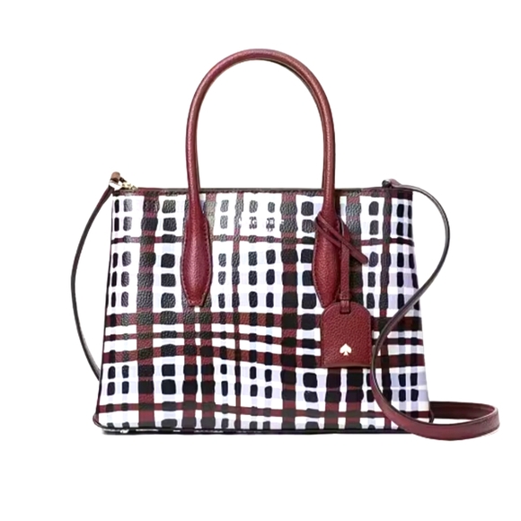 kate spade Handbags - KATE SPADE NEW YORK | Eva City Plaid | Small Top Zip Satchel